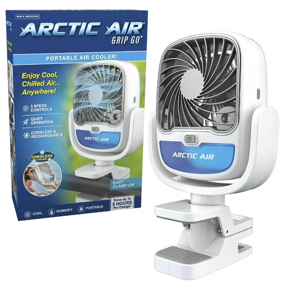 Arctic Air Grip Go Portable Evaporative Air Cooler, Rechargeable Cooling Fan, Clamp-on Space Cool... | Walmart (US)