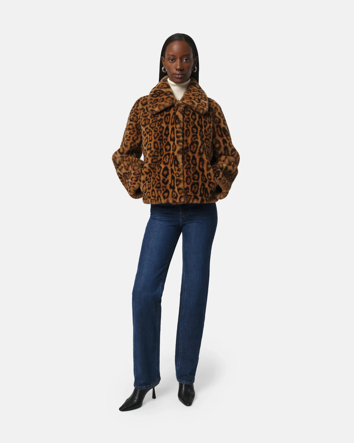 Elis Faux Fur Coat in Leopard | Apparis