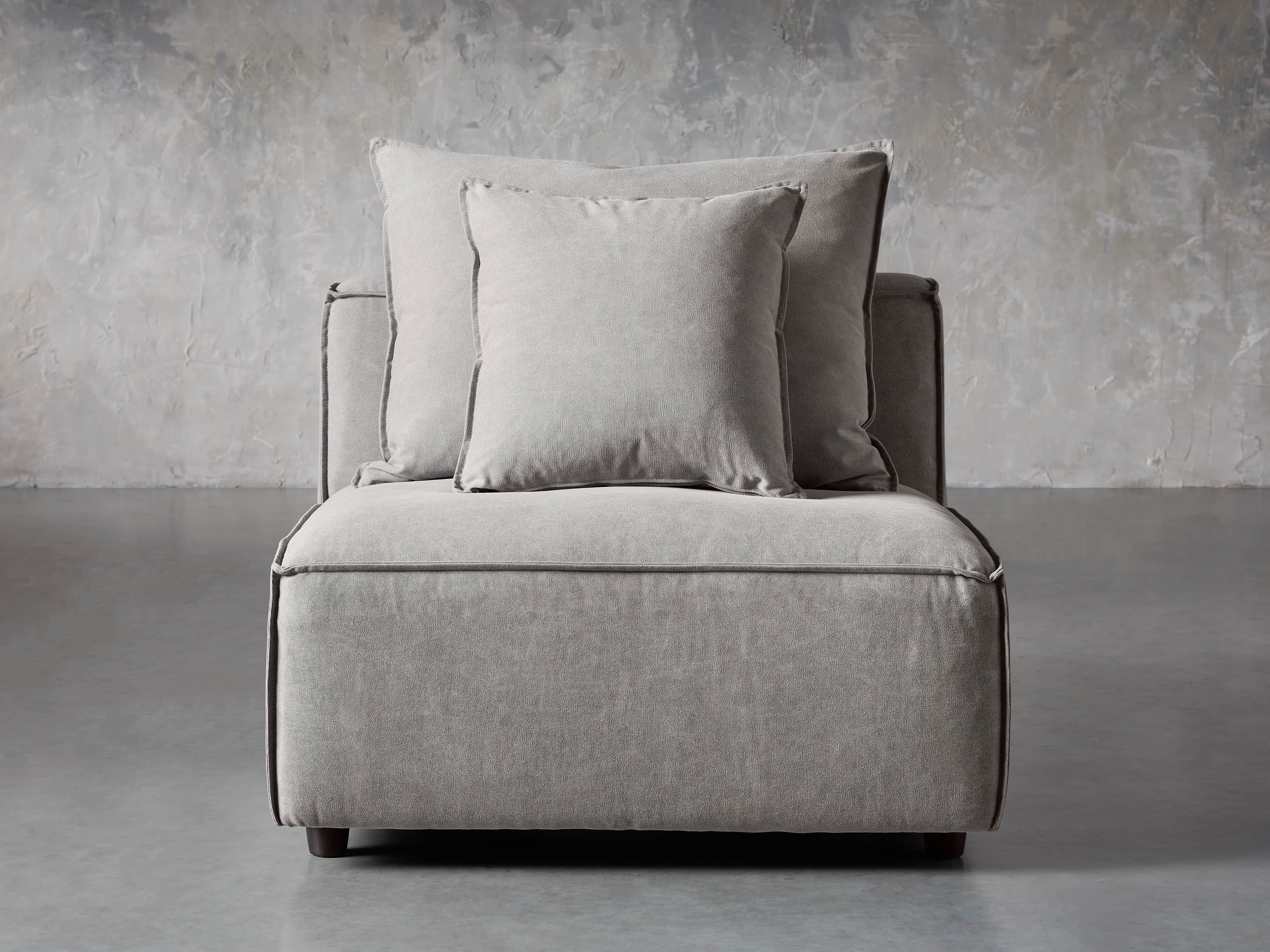 Coburn Armless Chair in Capricorn Grey | Arhaus