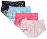 Amazon.com: Amazon Essentials Women's Comfortable Lace Stretch Hipster Underwear, Pack of 4, Blac... | Amazon (US)