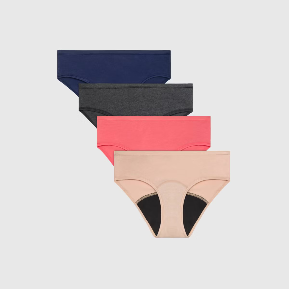 Hanes Girls' 4pk Hipster Period Underwear Moderate Protection - colors may vary 16 | Target