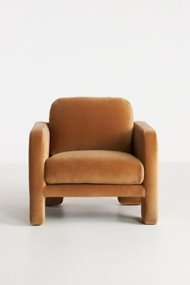 Velvet Lawson Chair | Anthropologie (US)