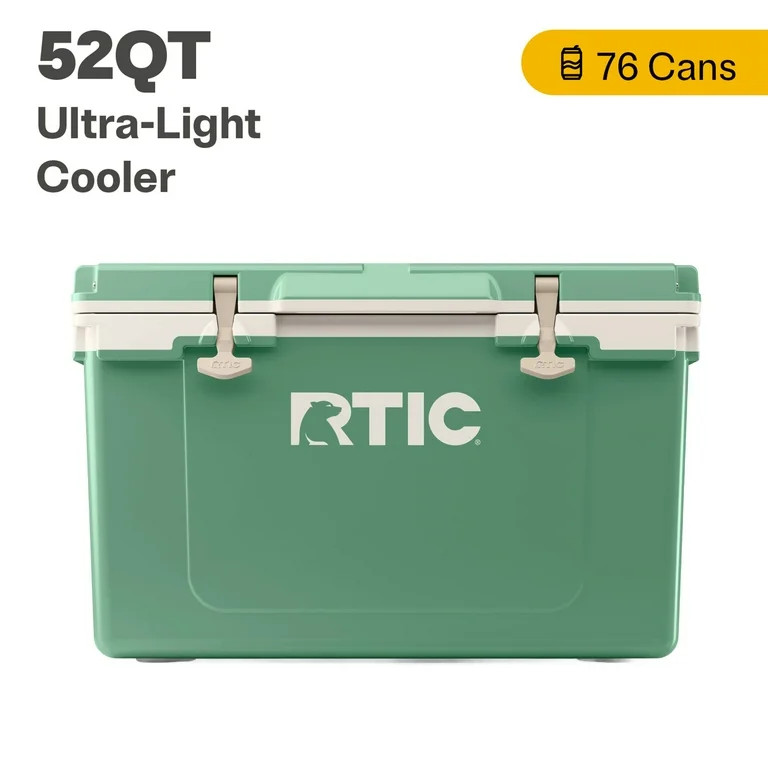 RTIC 52 QT Ultra-Light Hard-Sided Ice Chest Cooler, Sage/Beach, Fits 76 Cans | Walmart (US)