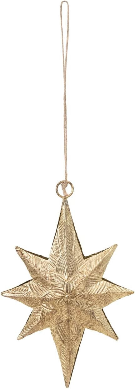 Amazon.com: Embossed Metal 2-Sided Star Ornament, Antique Brass Finish : Home & Kitchen | Amazon (US)