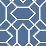 RoomMates RMK9066WP Blue Modern Geometric Peel and Stick Wallpaper | Amazon (US)