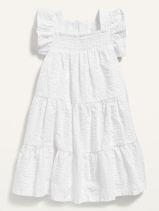 Ruffle-Trim Seersucker Swing Dress for Toddler Girls | Old Navy (US)