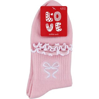 LOVE Bow Anklet Socks, Size 4-10, 1 pr | CVS Health