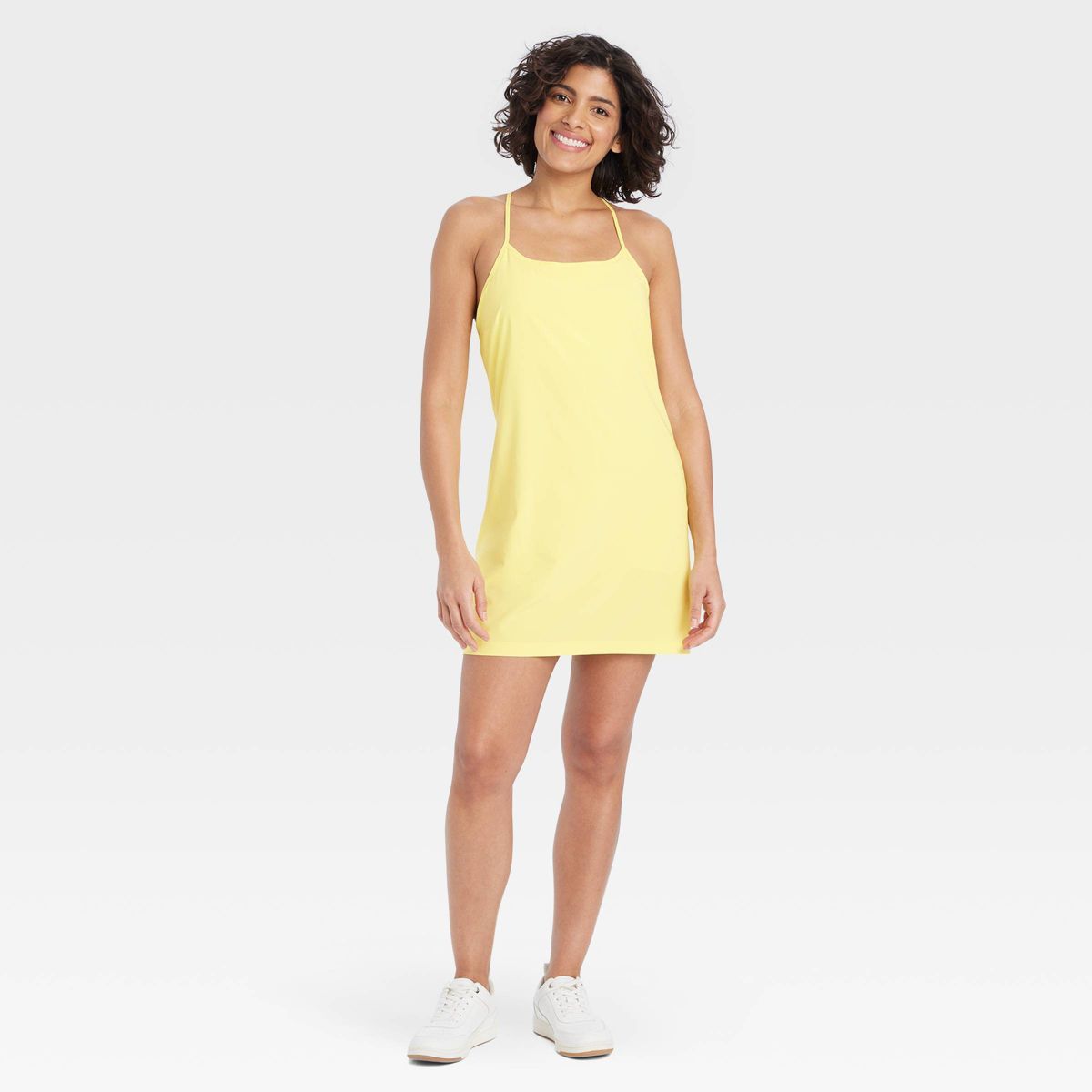 Women's Flex Strappy Active Dress - All In Motion™ Lemon Yellow M | Target