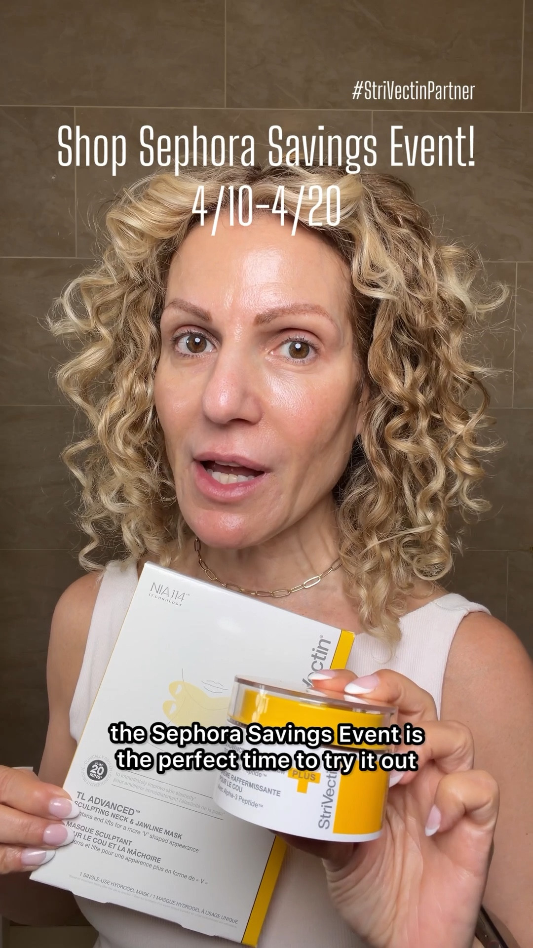 Neck care is something I never skip and these two have become my holy grail products.

The Sephora Savings Event is a great time to stock up on my StriVectin TL Advanced Tightening Neck Cream and the TL Advanced Sculpting Neck & Jawline Mask -two products I reach for all the time. I love that they’re designed specifically for the neck area and powered by StriVectin’s patented longevity molecule NIA-114, which helps the ingredients work harder.

The mask is one of my favorite quick treatments! You apply it after the neck cream and it works in just 20 minutes.

Perfect timing because the Sephora Savings Event is the best time to stock up or try these for the first time.

✨ Rouge: 20% off
✨ VIB: 15% off
✨ Insider: 10% off

You can shop StriVectin on Sephora.com during the Sephora Savings Event  link in my bio or comment NECK for links

@StriVectin @Sephora
#StriVectinPartner #SephoraSavingsEvent #SephoraFinds

#LTKselfcare #LTKBeauty #LTKOver40