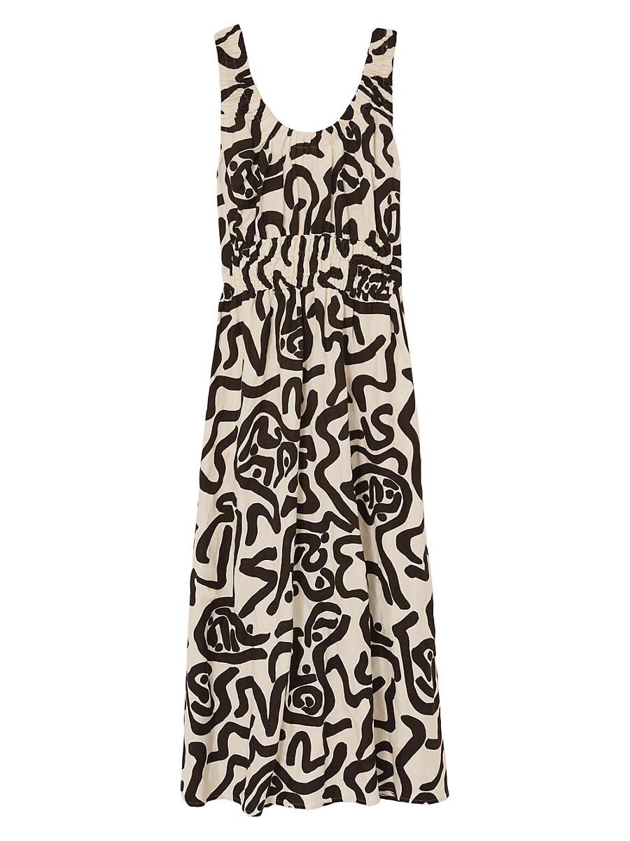 Women's Akari Printed Midi-Dress - Brown Ivory - Size 8 | Saks Fifth Avenue