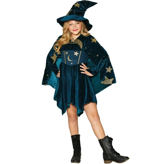 Spellbound Wizard Halloween Costume for Children, Girls' Size S (6/6x), by Way to Celebrate | Walmart (US)