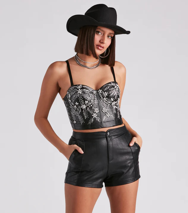 Radiant Glamour Rhinestone Corset Top | Windsor Stores