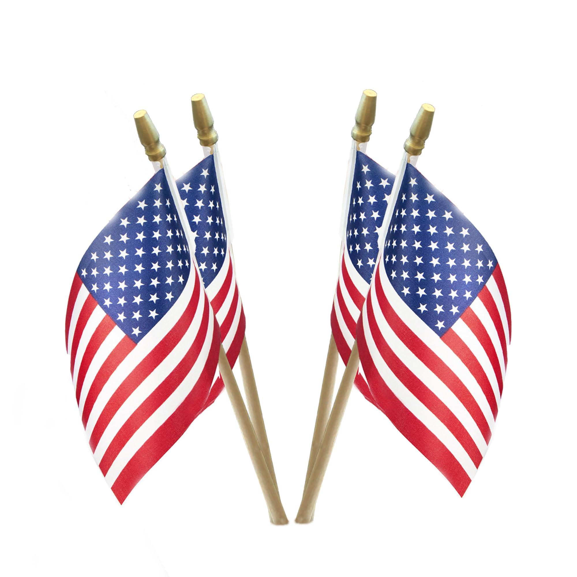 Anley LOT OF 12 - USA 4x6 in Wooden Stick Flag - July 4th Decoration, Veteran Party, Grave Marker... | Amazon (US)