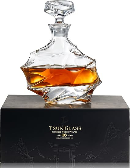 Storm Japanese Crystal Whisky Decanter | 100% Ultra Clarity Lead-Free Crystal | 750ml Elegant Liq... | Amazon (US)