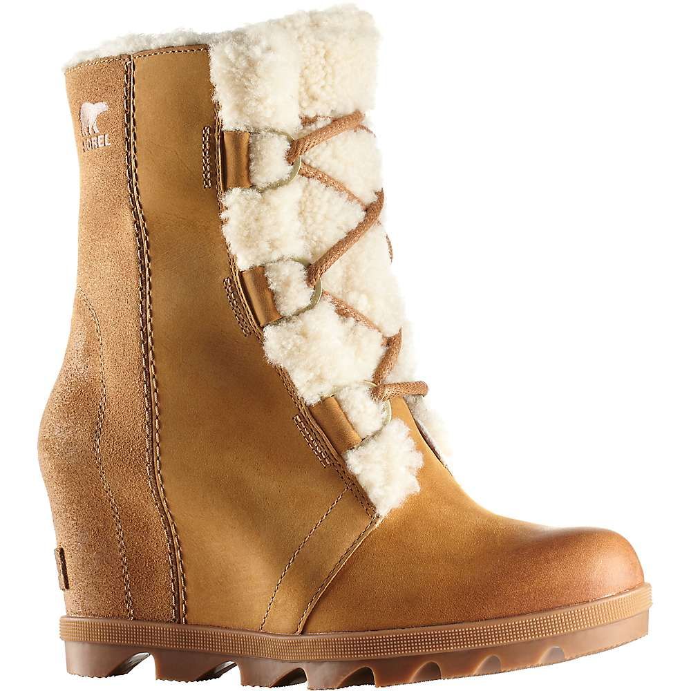 Sorel Women's Joan of Arctic Wedge II Shearling Boot - 6 - Camel Brown | Moosejaw.com