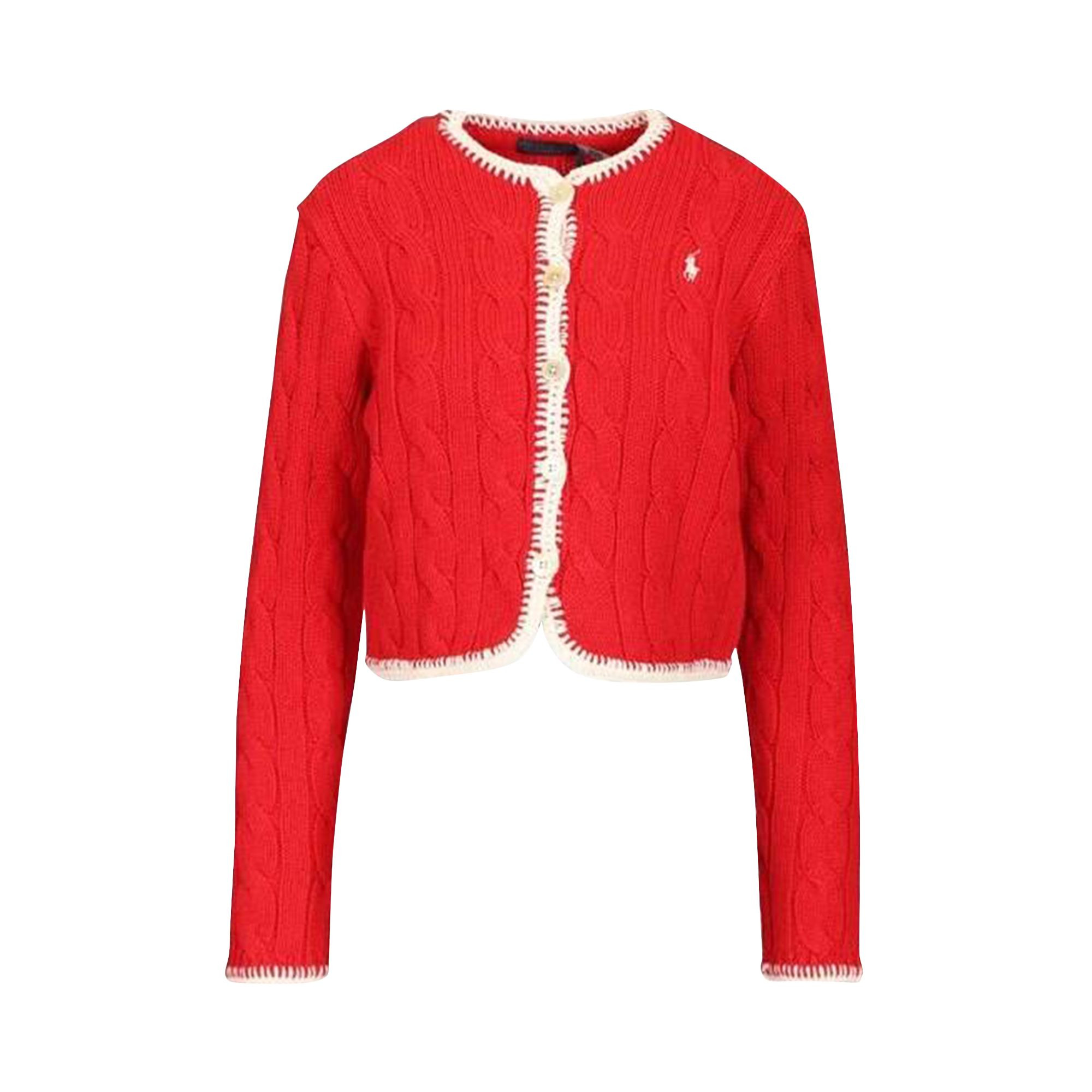 Polo Ralph Lauren Long-Sleeve Crew Neck Cardigan 'Cruise Red' | Women's Size S | GOAT