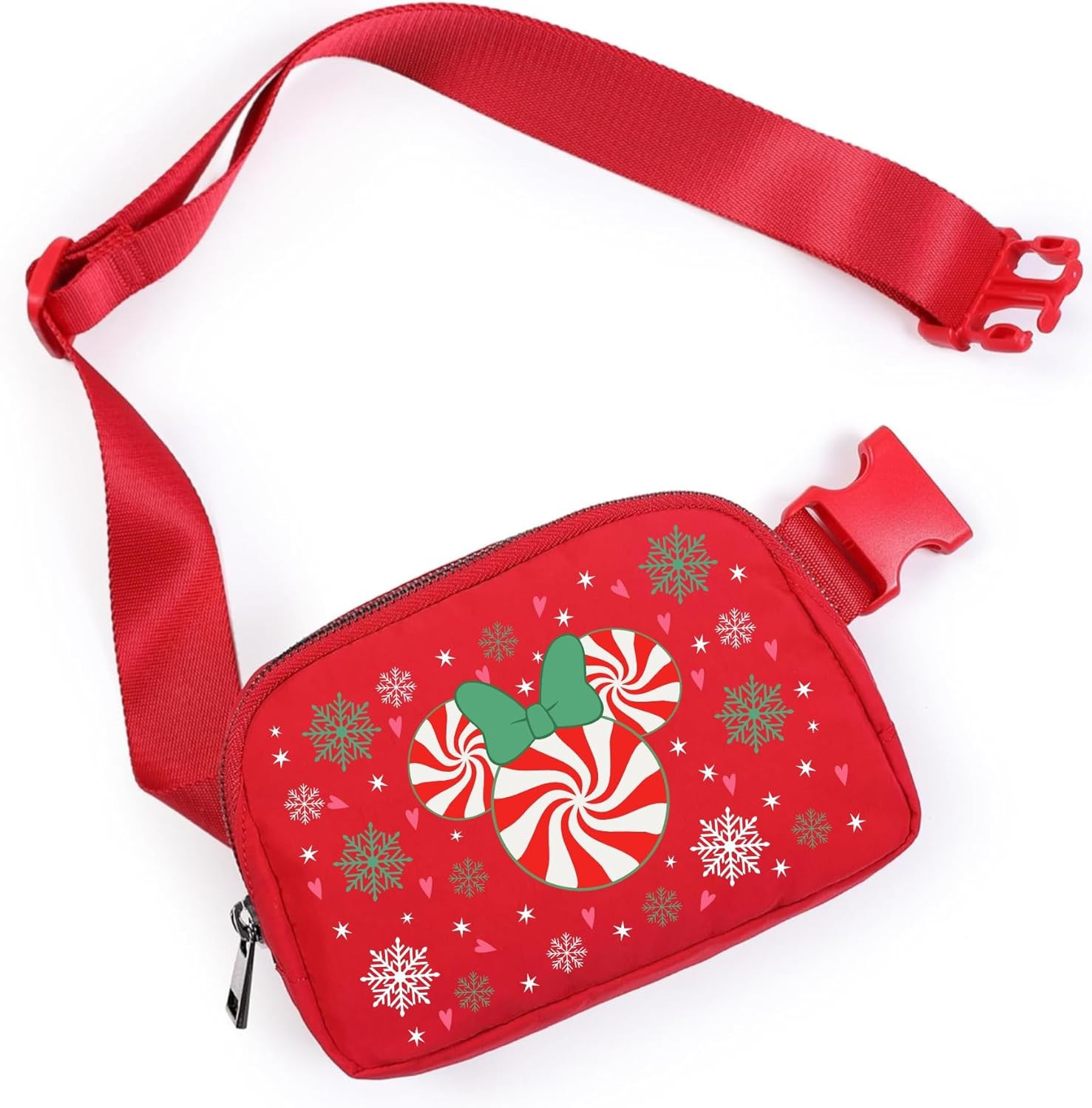 Christmas Mouse Peppermint Swril Belt Bag for Women Waterproof Waist Fanny Pack for Teen Girls Cr... | Amazon (US)
