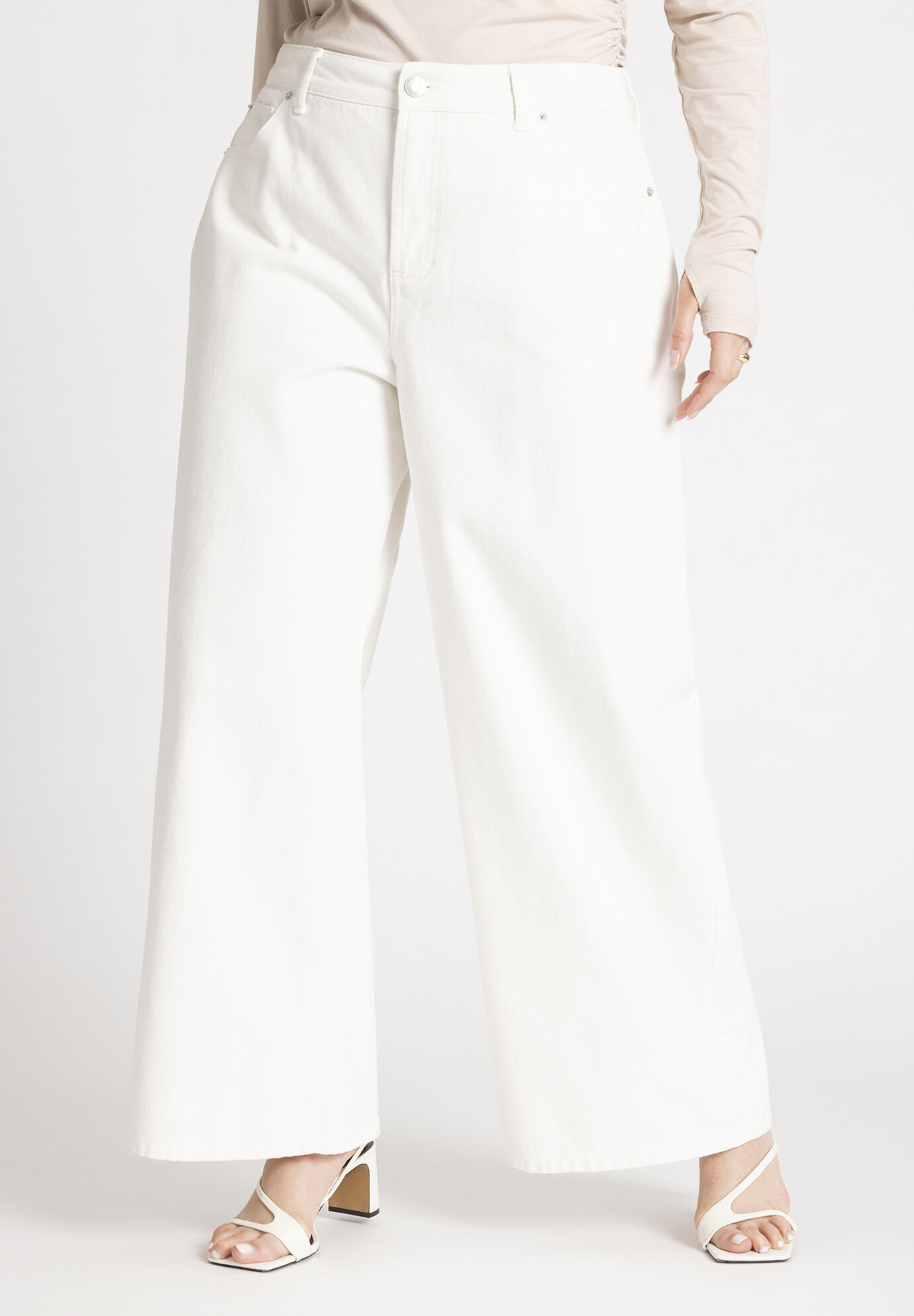 The Yvette Rigid Wide Leg Jean | Eloquii