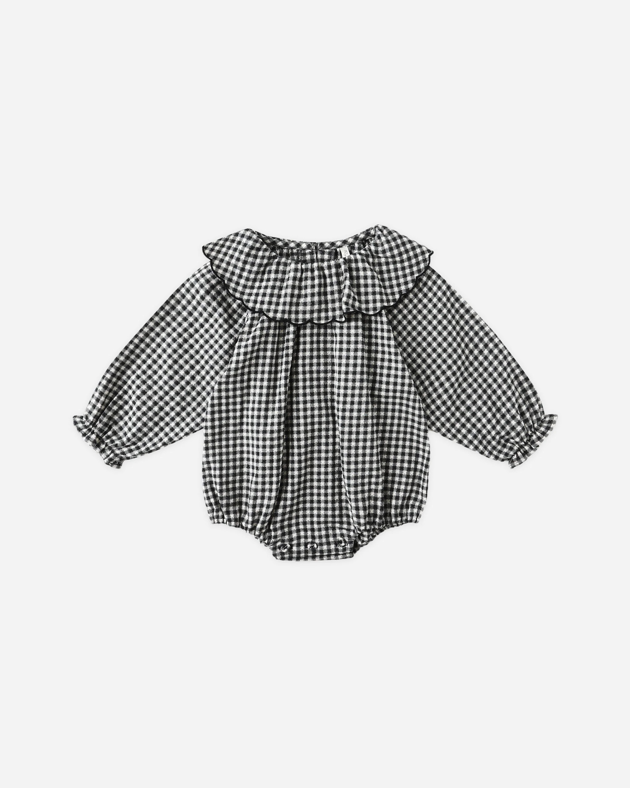 Colette Romper || Black Gingham | Rylee + Cru