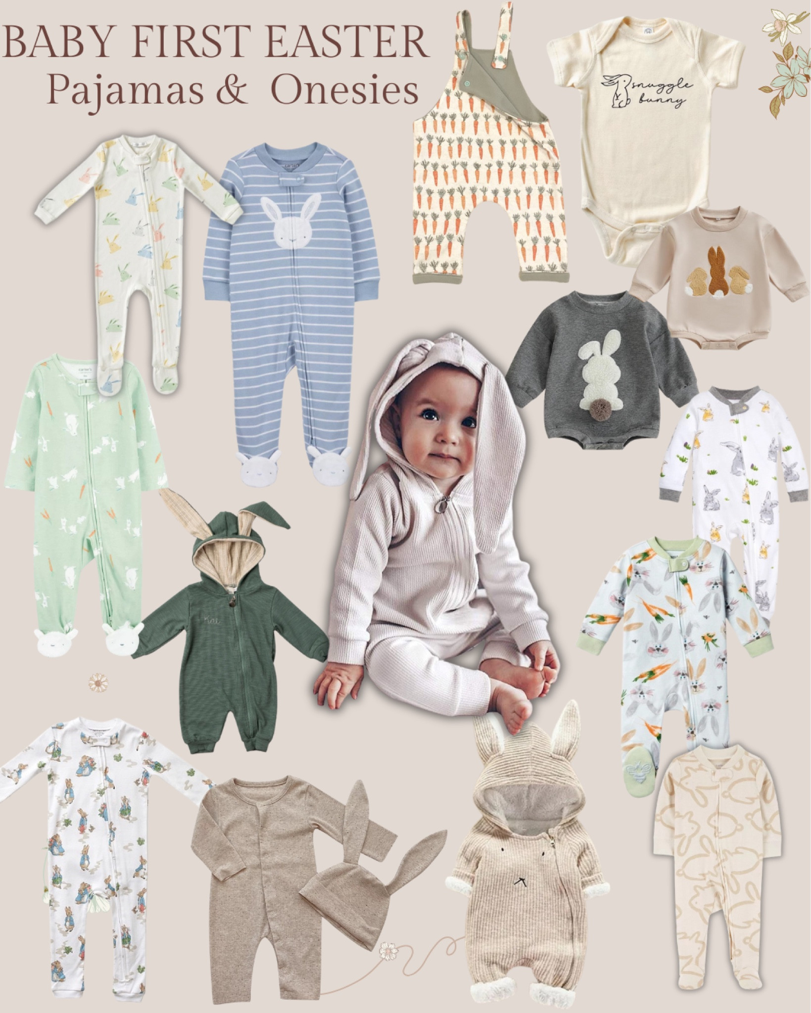 Easter Pajamas & Onesies for babies, Bunny Ears PJs, Baby’s First Easterr

#LTKbaby #LTKSeasonal #LTKfamily