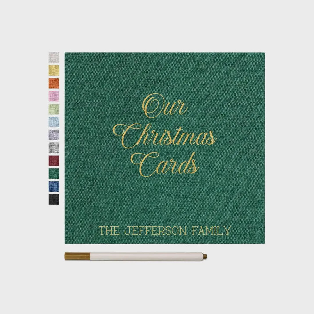 Custom Photo Album Christmas Card Book Holiday Day Linen Self Adhesive Personalized Gift Engageme... | Etsy (US)