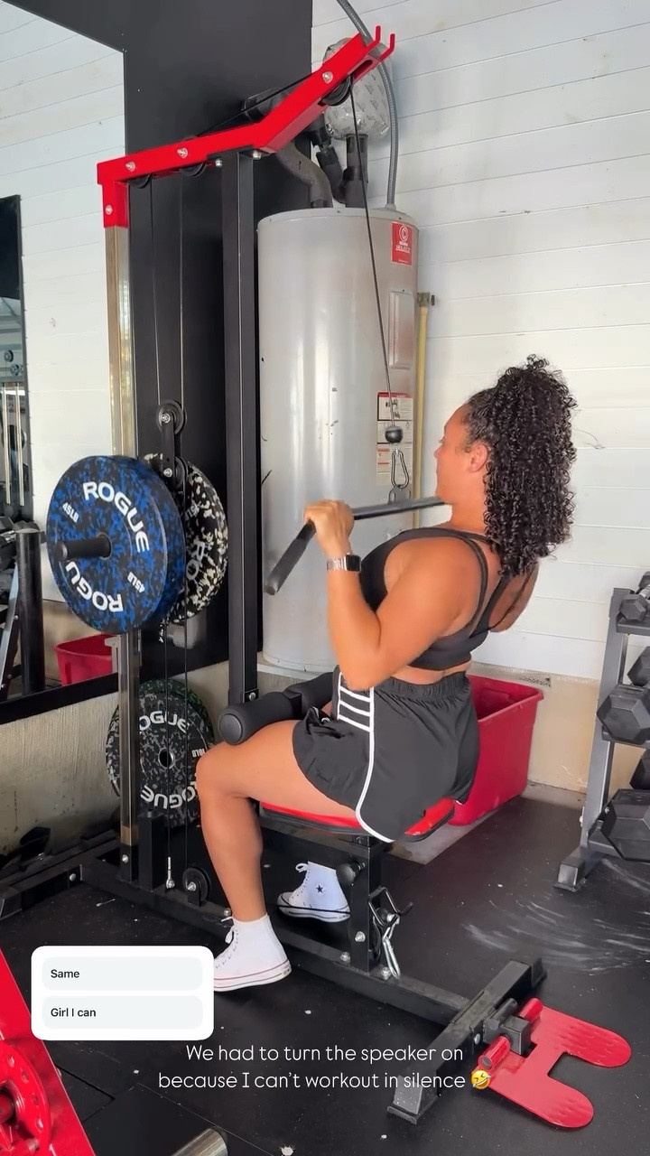 We had to turn the speaker on because I can’t workout in silence 🤣 today was back and biceps 

#LTKActive #LTKSeasonal #LTKMidsize