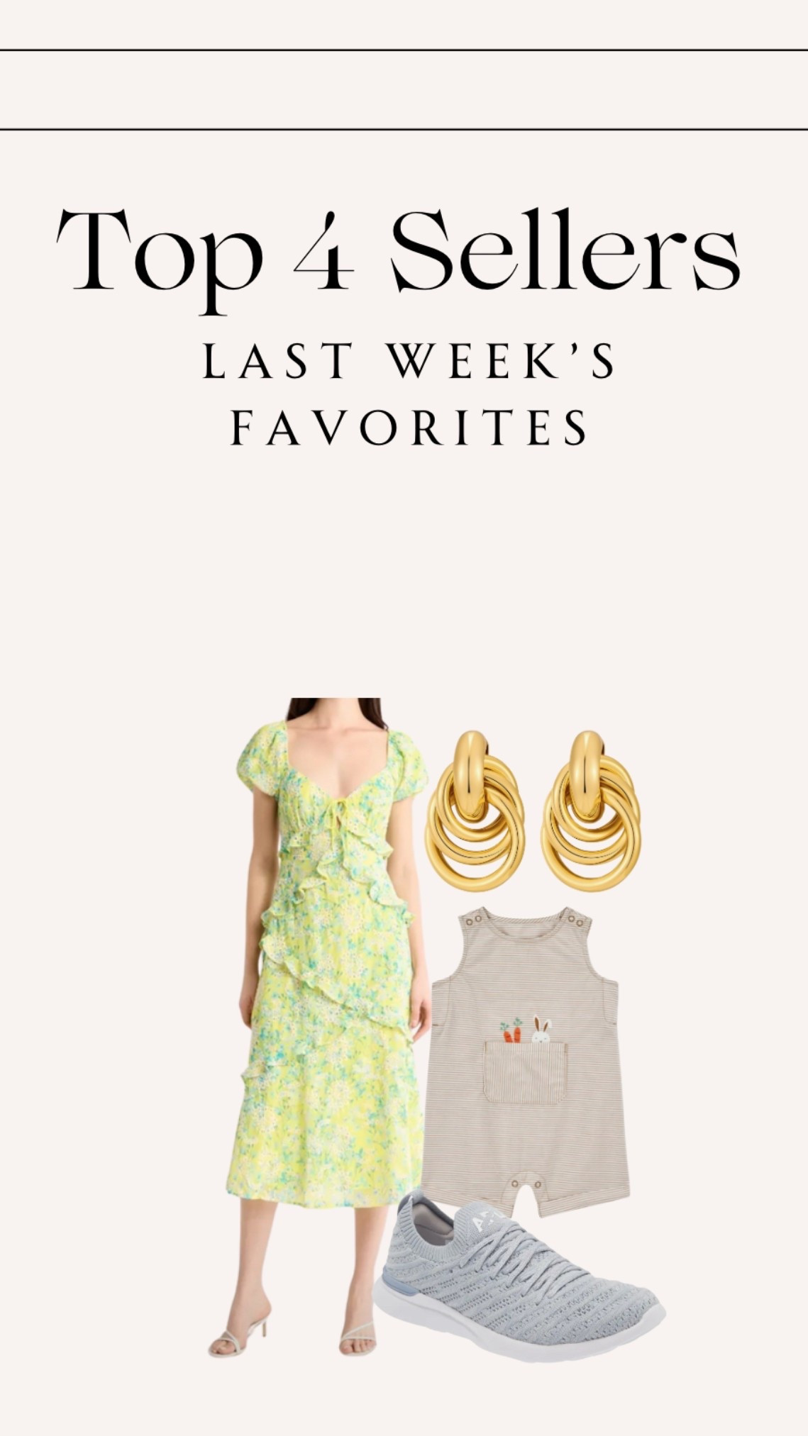 Last Week’s — top 4 best sellers!✨ 

#bestsellers #topsellers #topdeals #springdresses #amazonfinds #amazonfashion #baby #toddlerboy #targetkids #apl #athleisure #sneakers 

#LTKFamily #LTKFindsUnder100 #LTKSaleAlert