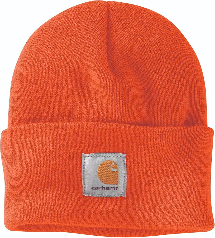 Carhartt Men's Knit Cuffed Beanie, Brite Orange, One Size at Amazon Men’s Clothing store: Cold ... | Amazon (US)