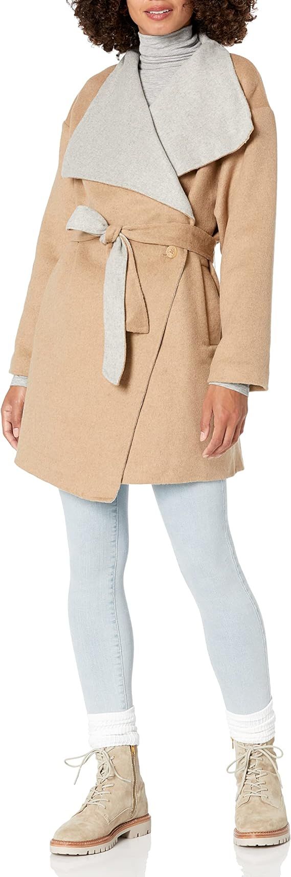 Daily Ritual Women's Relaxed Fit Double-Face Wool Coat | Amazon (US)
