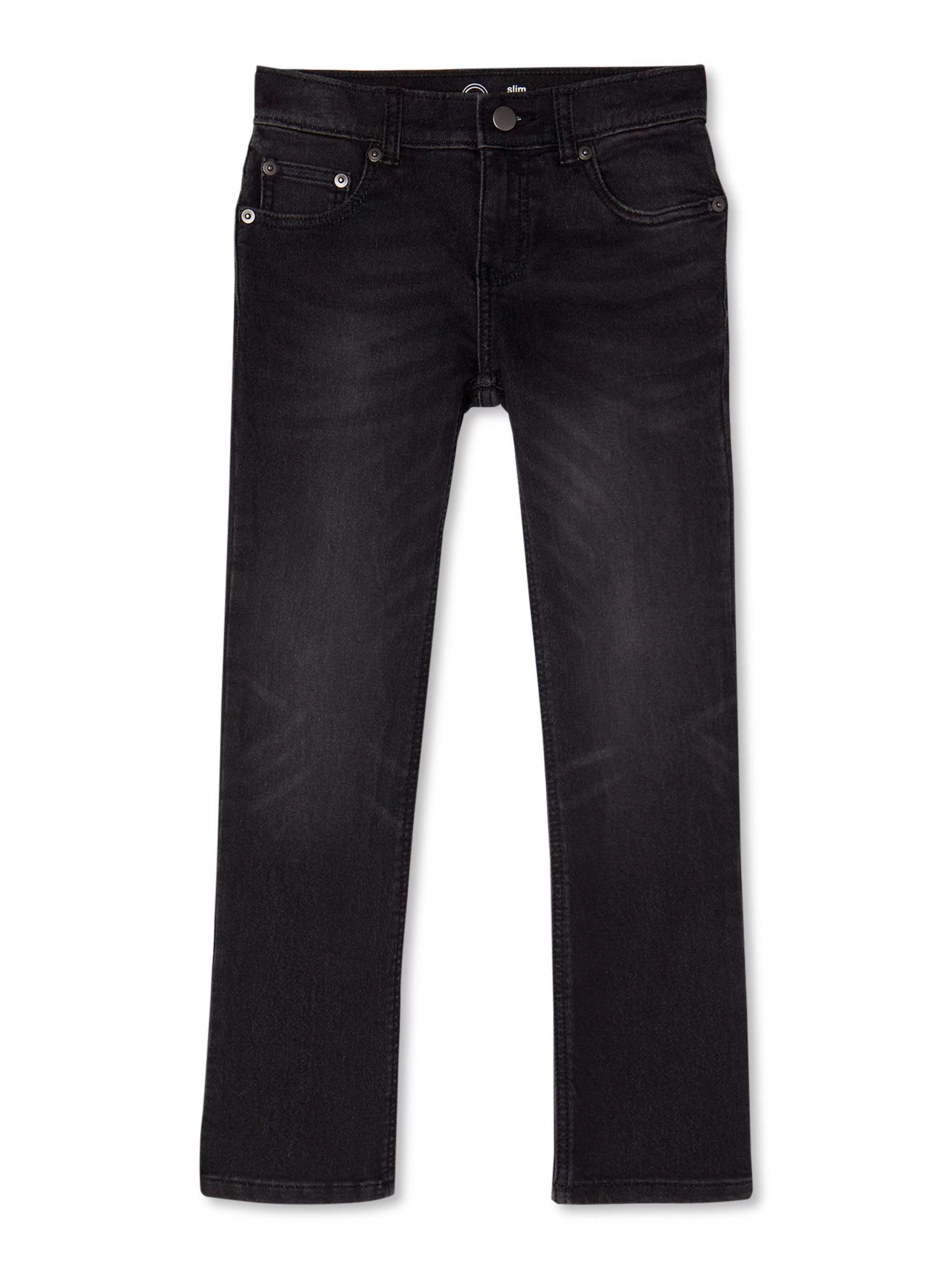 Wonder Nation Boys Slim Knit Denim Jeans, Sizes 4-18 & Husky | Walmart (US)