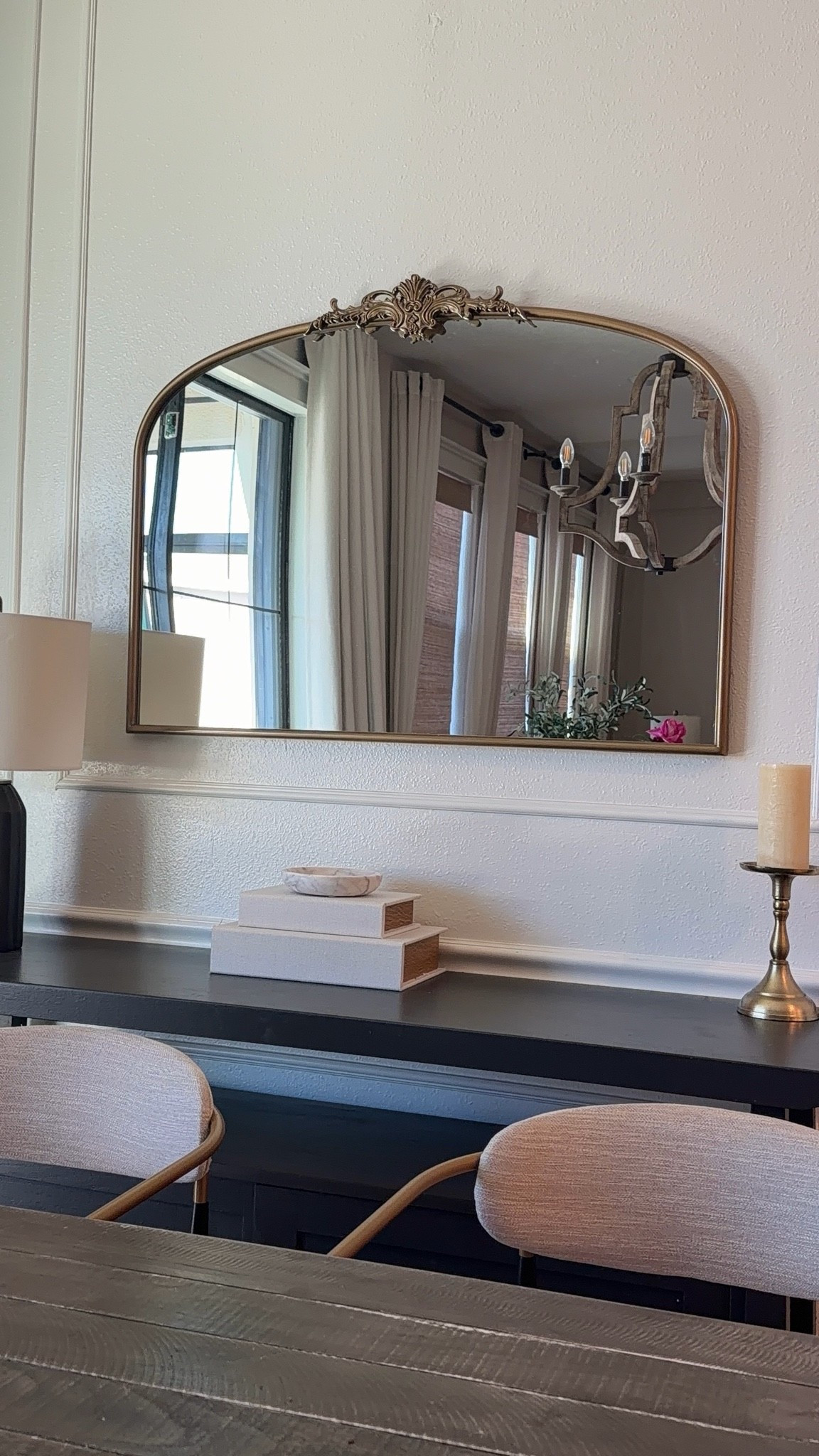 This mirror is worth every penny. Finding the perfect gold finish is harder than I thought, but this one has the prettiest vintage-inspired look. If you’re searching for the perfect dining room mirror, I think you’ll love this one. ✨💕

#LTKHome