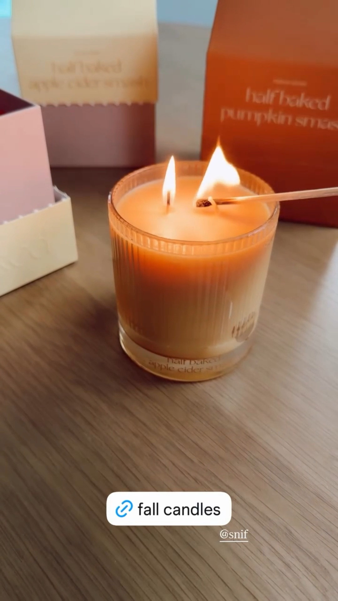 Our snif candles are back! The best pumpkin candle you will ever burn. Apple Cider is also such a treat for your home! 🎃🍎

#LTKselfcare #LTKSeasonal #LTKHome
