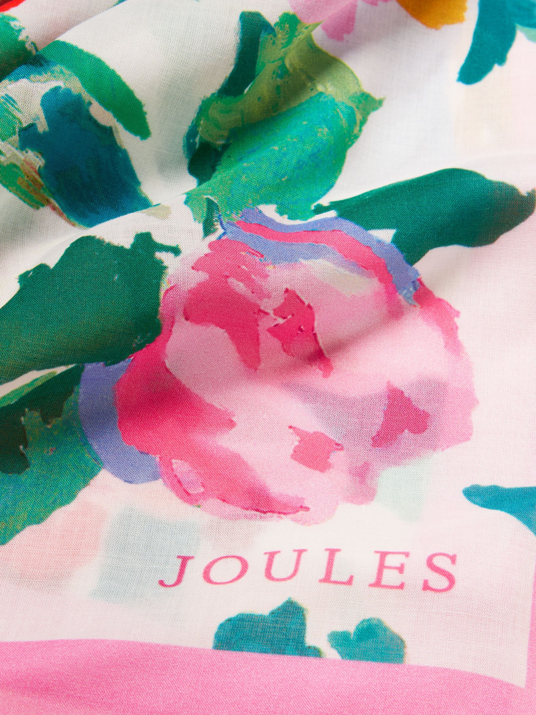 Middleton White Artist Floral Lightweight Scarf | Joules | Joules