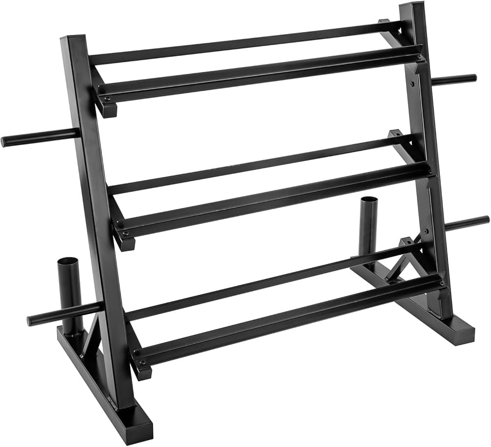 3-Tier Dumbbell Rack, LIFXIZE Weight Rack Storage Organizer for Home Gym Weight Plate Rack for Du... | Amazon (US)