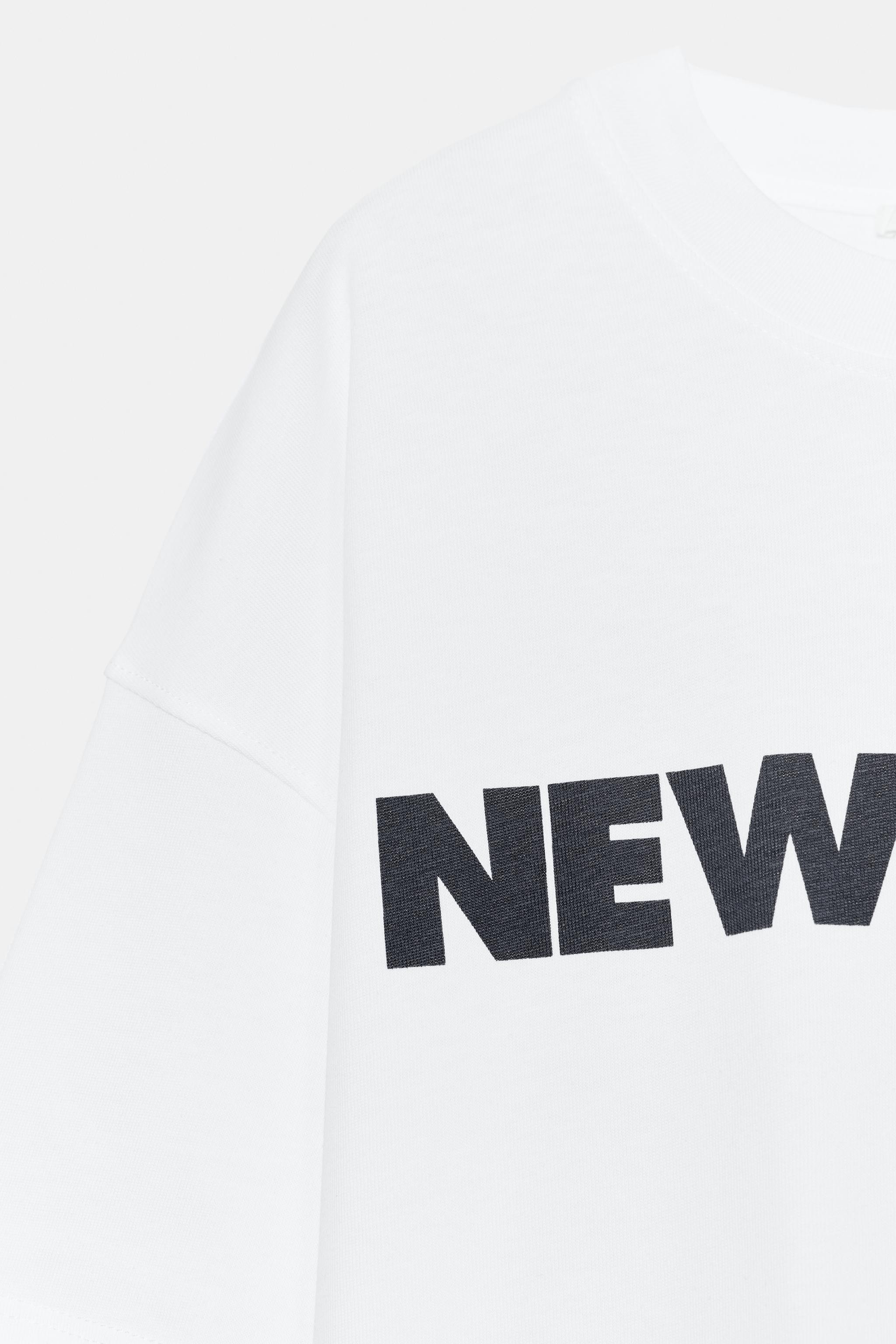 TEXT PRINT OVERSIZE T-SHIRT | Zara UK