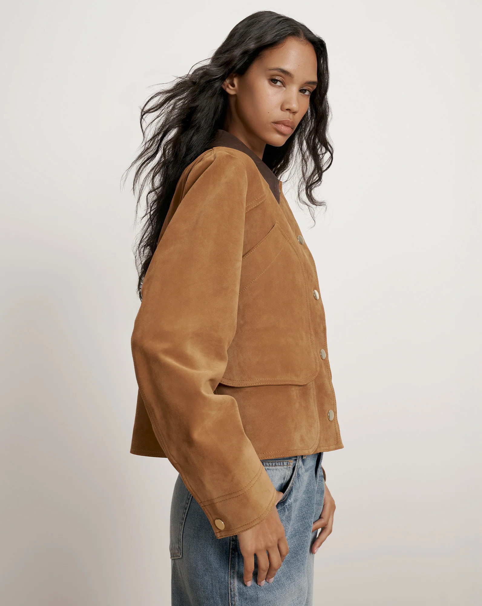 Veronica Beard Walters Suede Jacket Whisky | Veronica Beard