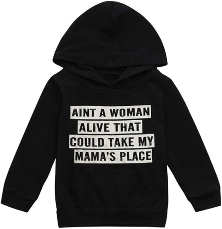 Kids Baby Boy Girl Hooded Sweatshirt Tops Black Casual Hoodie with Pocket Outfit | Amazon (US)