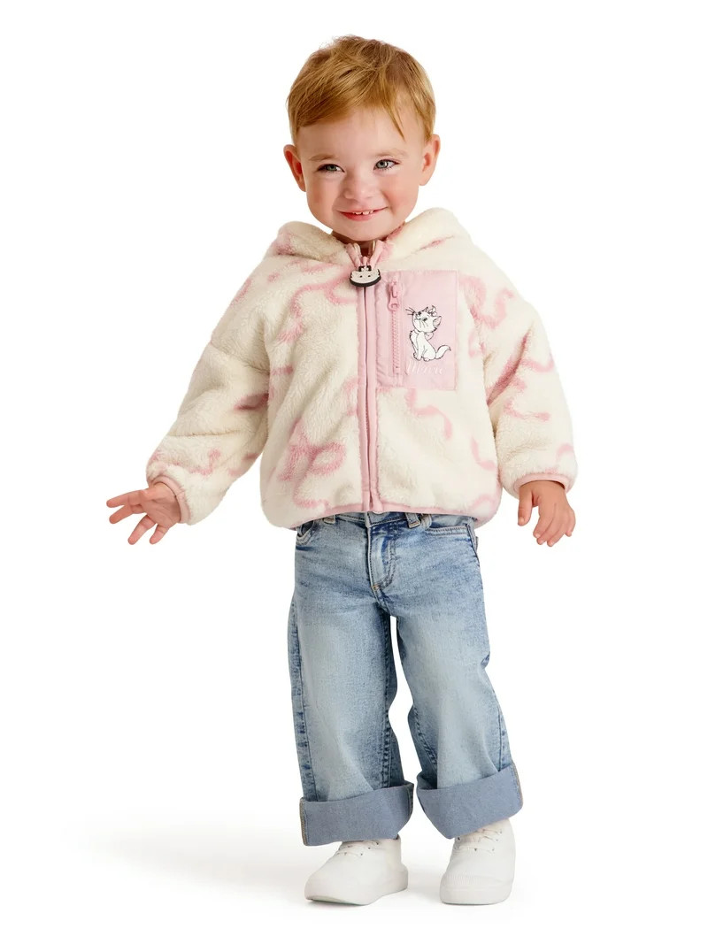 Marie Toddler Girls Sherpa Jacket, Sizes 12 Months - 5T | Walmart (US)