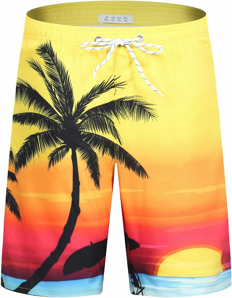 APTRO Men's Swim Trunks 9" Quick Dry Bathing Suit Big & Tall Beach Swimsuits | Amazon (US)