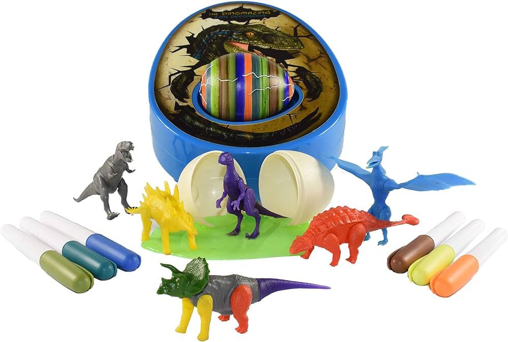 The DinoMazing Dinosaur Egg and Easter Egg Decorator Kit - Egg Decorating Spinner Arts and Crafts... | Amazon (US)