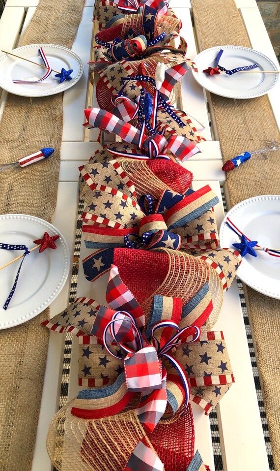 July 4th Table Centerpiece Memorial Day Table Centerpiece | Etsy | Etsy (US)