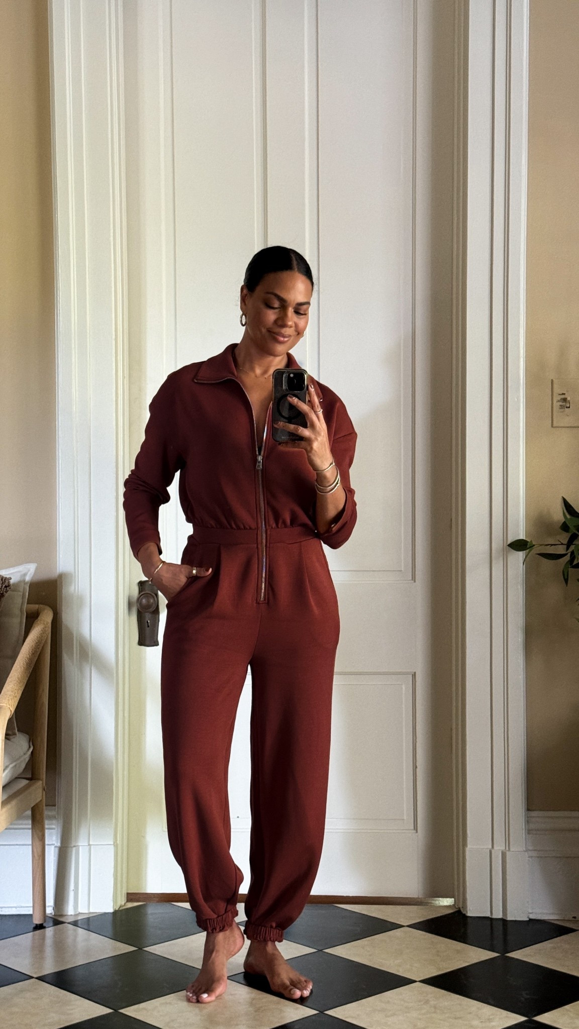 The cutest jumpsuit! I went true to size and I’m 5’4” - I rolled the cuff one time :) wear with sneakers, thick socks and suede Birkenstock clogs or Uggs  or so cute with chunky boots a long coat and scarf or sweater draped over the top! 

#LTKHoliday #LTKGiftGuide
