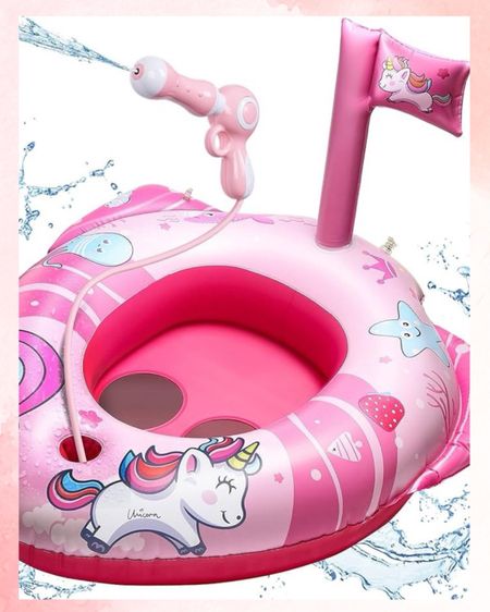 Unicorn Pool Floaty for Kids and Toddlers with  Water Gun, Pool for 3-8 Years Old 

| Inflatable Swimming Pool Toys | 

#LTKSwim #LTKBaby #LTKKids