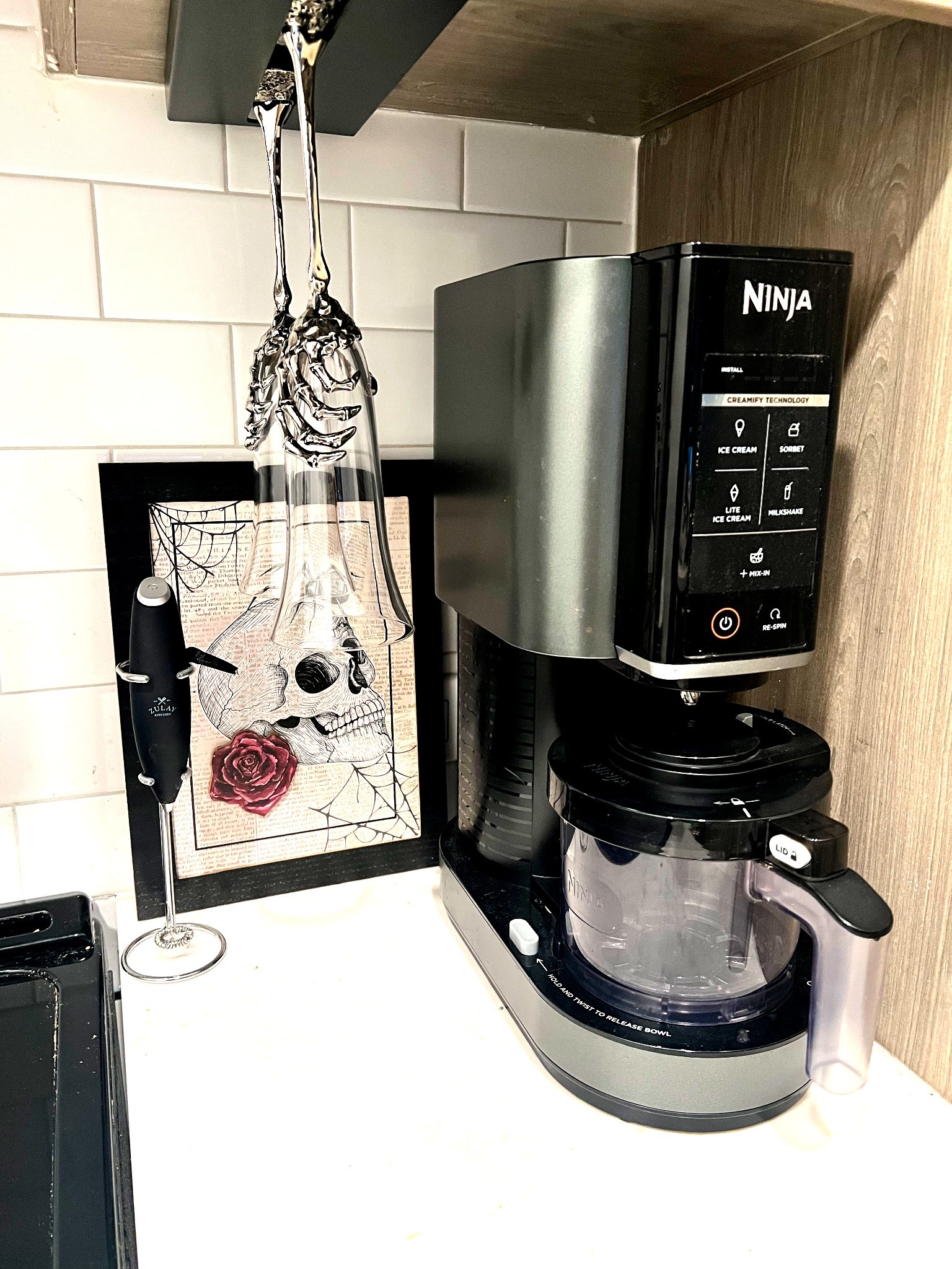 Small bites of Halloween decor in the kitchen is a fun festive way of adding decoration without being overbearing! Obsessed with these champagne skull glasses now on sale! 

#LTKHalloween #LTKSaleAlert #LTKSeasonal