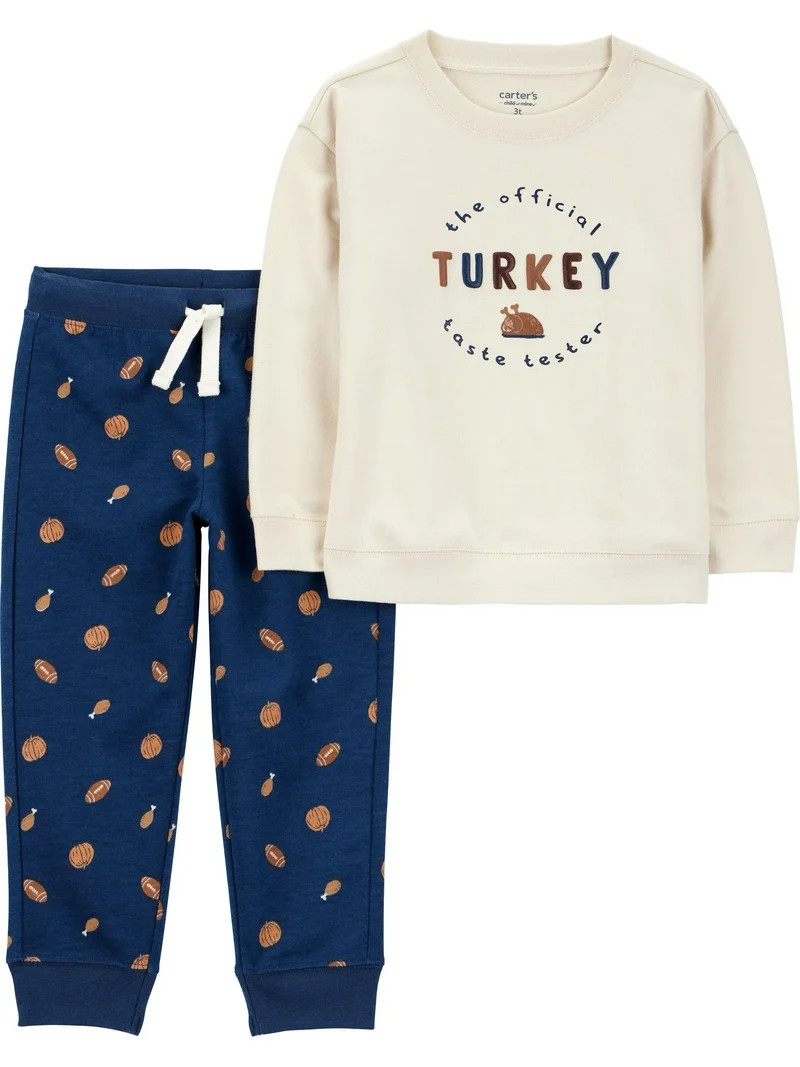 Carter's Child of Mine Baby and Toddler Boy Thanksgiving Outfit Set, 2-Piece, Sizes 0/3M-5T | Walmart (US)