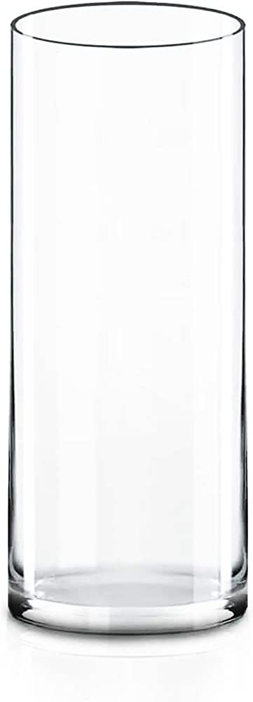 CYS Excel Clear Glass Cylinder Vase (H:12" D:4") | Multiple Size Choices Glass Flower Vase Center... | Amazon (US)
