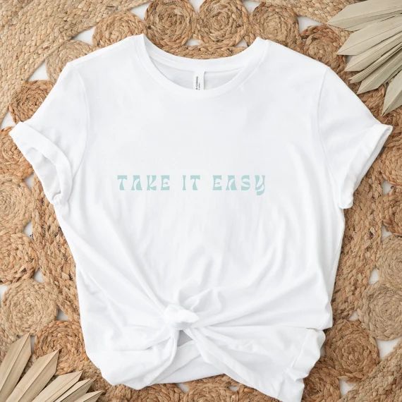 Take it easy tee, take it easy graphic tee, take it easy shirt, beach shirt, surf shirt, Hawaii s... | Etsy (US)