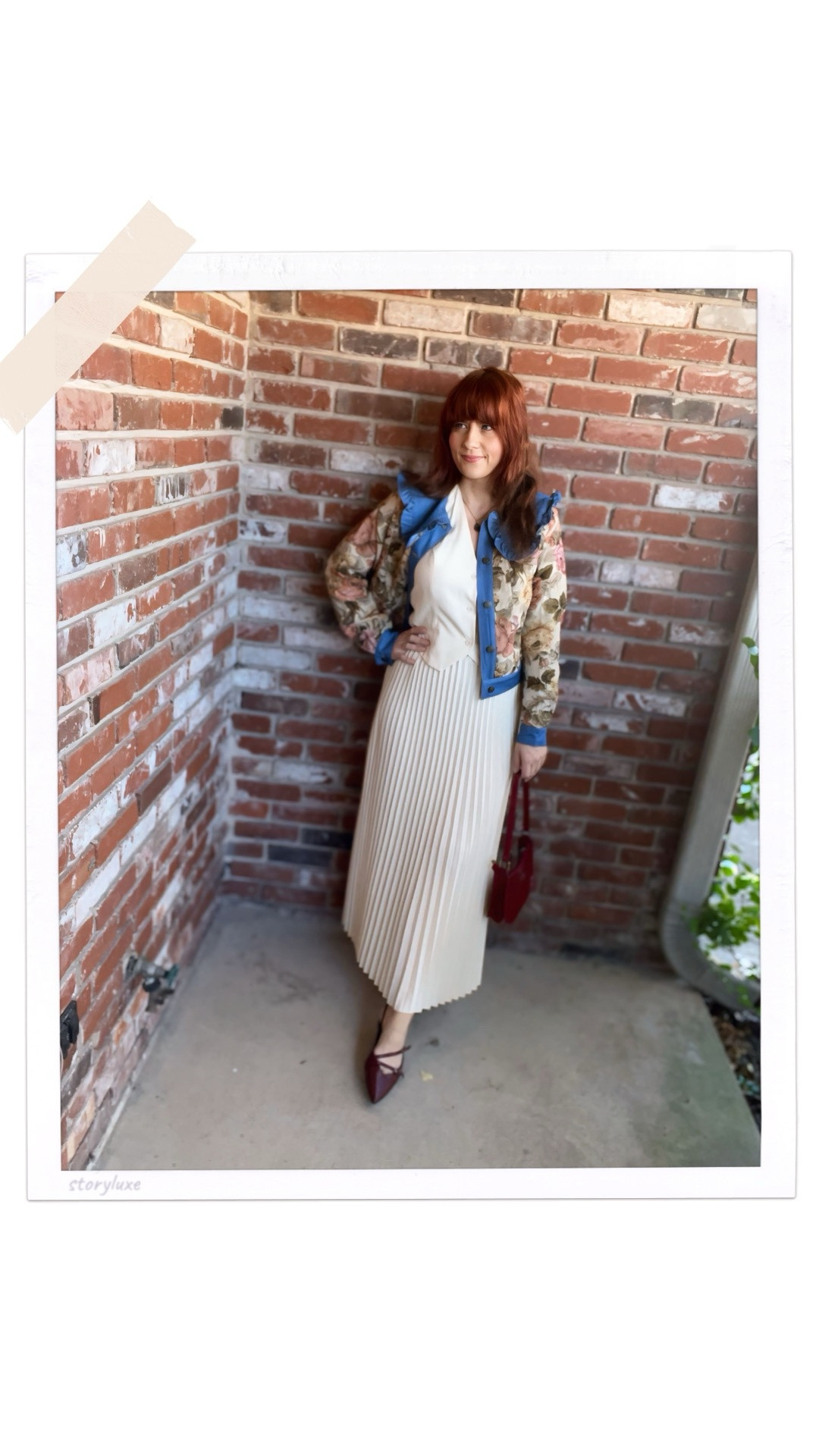 This tapestry/jaguars jacquard is sold out but I linked similar ones.
The pleated skirt and matching vest set is still available - also in different colors 

#LTKOver40 #LTKootd