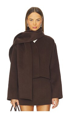 L'Academie by Marianna Milly Wool Jacket in Chocolate Brown from Revolve.com | Revolve Clothing (Global)