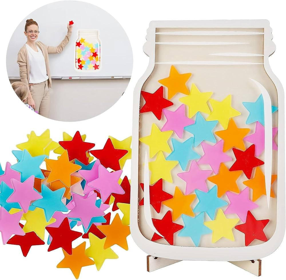 Reward Jar Classroom Magnetic Reward Jar for Classroom Board Personalized Stars Reward Jar for Ki... | Amazon (US)